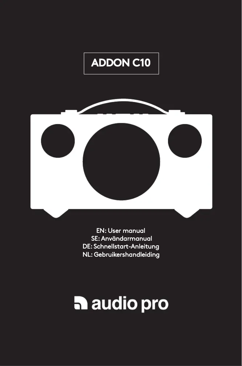 Page n°1 - Manuel utilisateur Audio Pro Addon C10