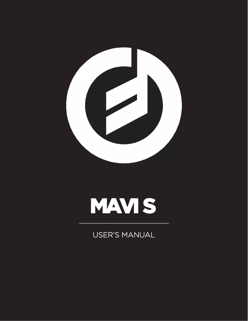 Page n°1 - Manuel utilisateur Moog Mavis