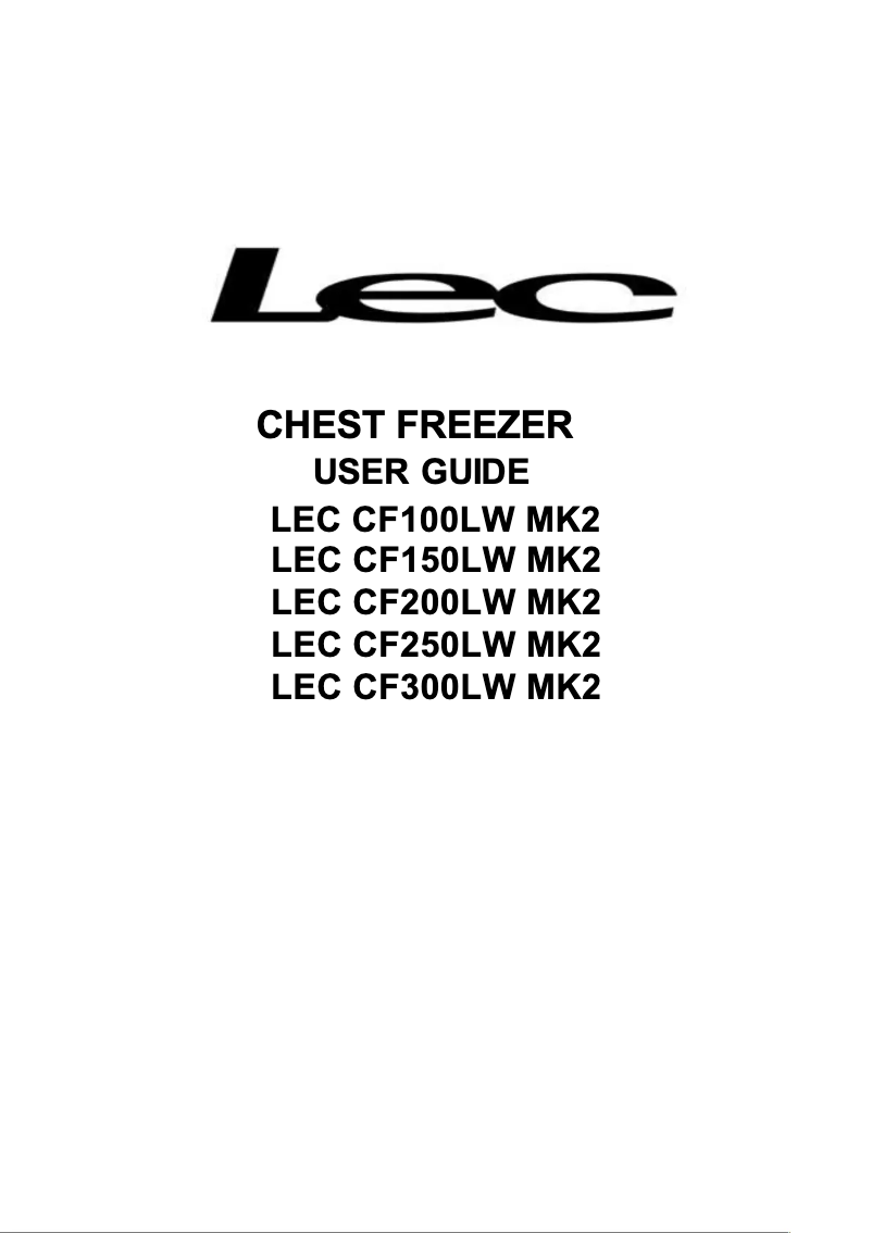 Page n°1 - Manuel utilisateur LEC CF200L
