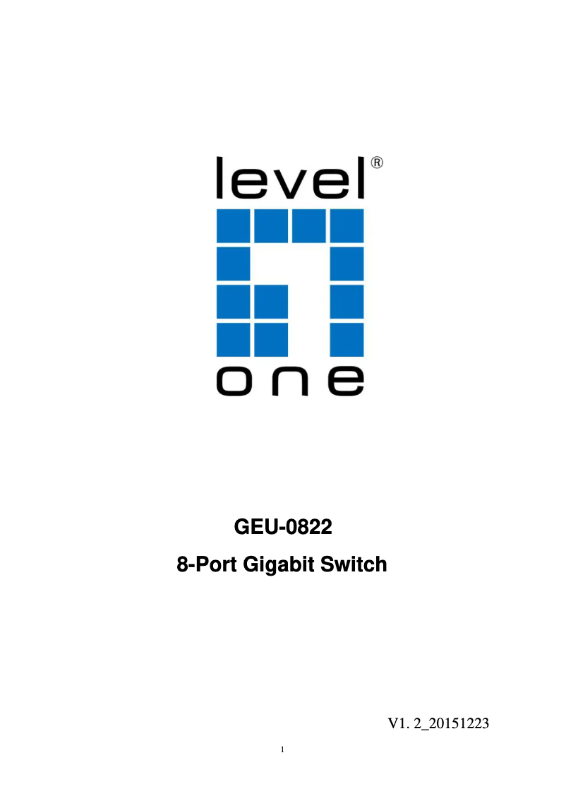 Image de la première page du manuel de l'appareil GEU-0822