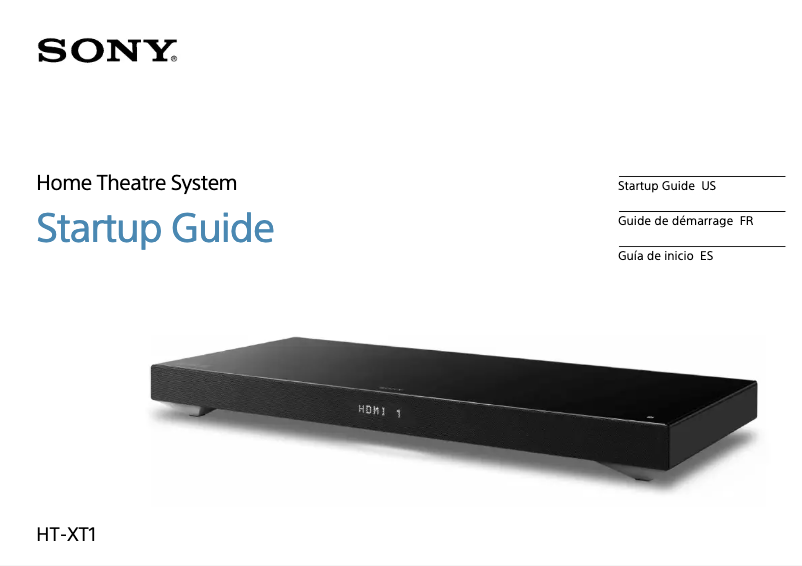 Page 1 de la notice Guide d'installation Sony HT-XT1