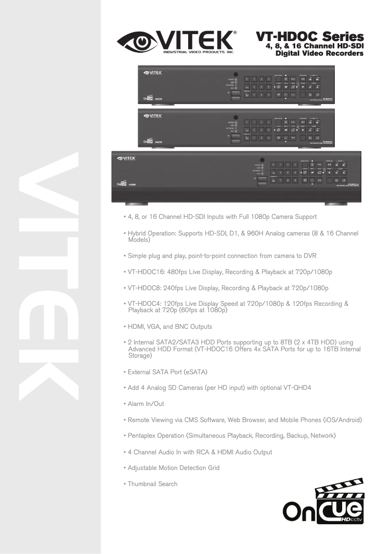 Page 1 de la notice Manuel utilisateur Vitek VT-HDOC4