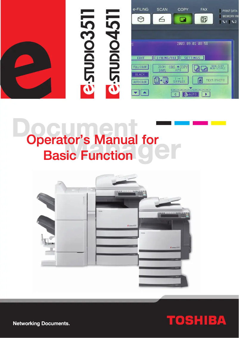 Página 1 del manual Manual de usuario Toshiba E-STUDIO 4511