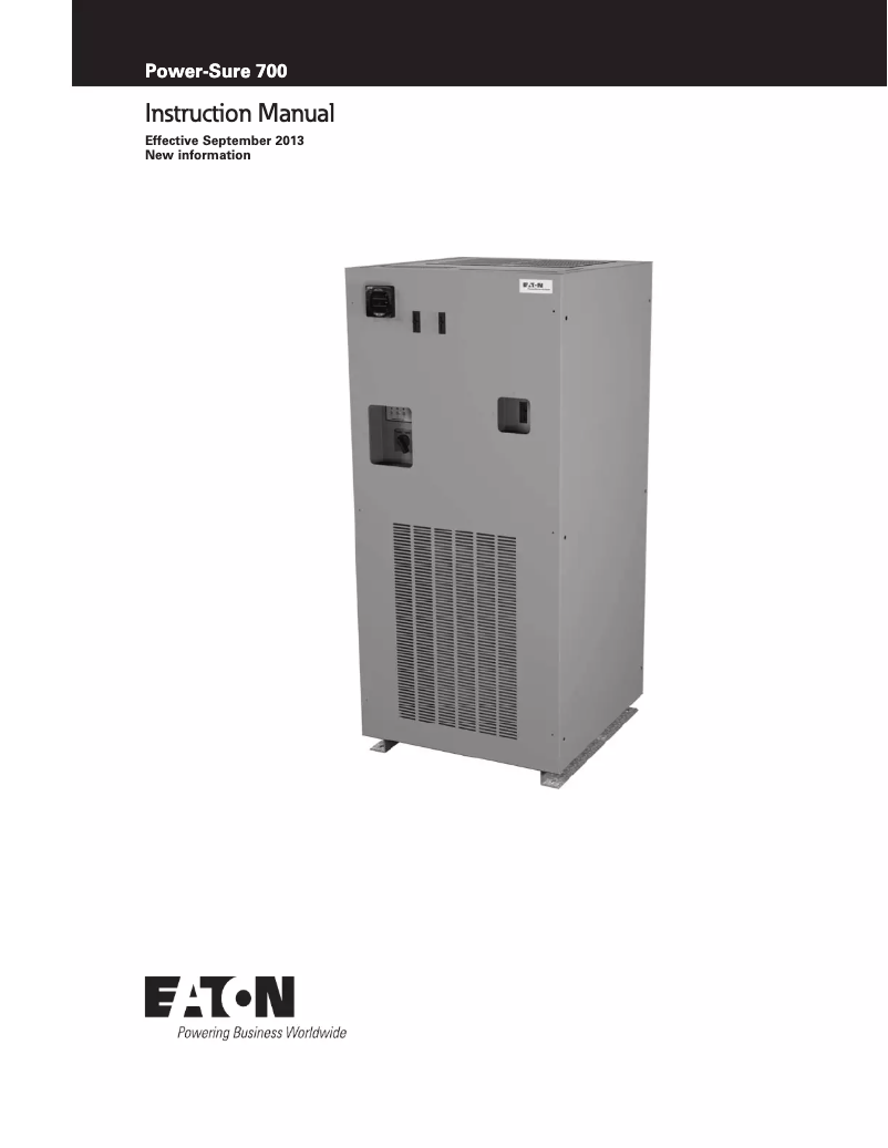 Page n°1 - Manuel utilisateur Eaton Power-Sure 700