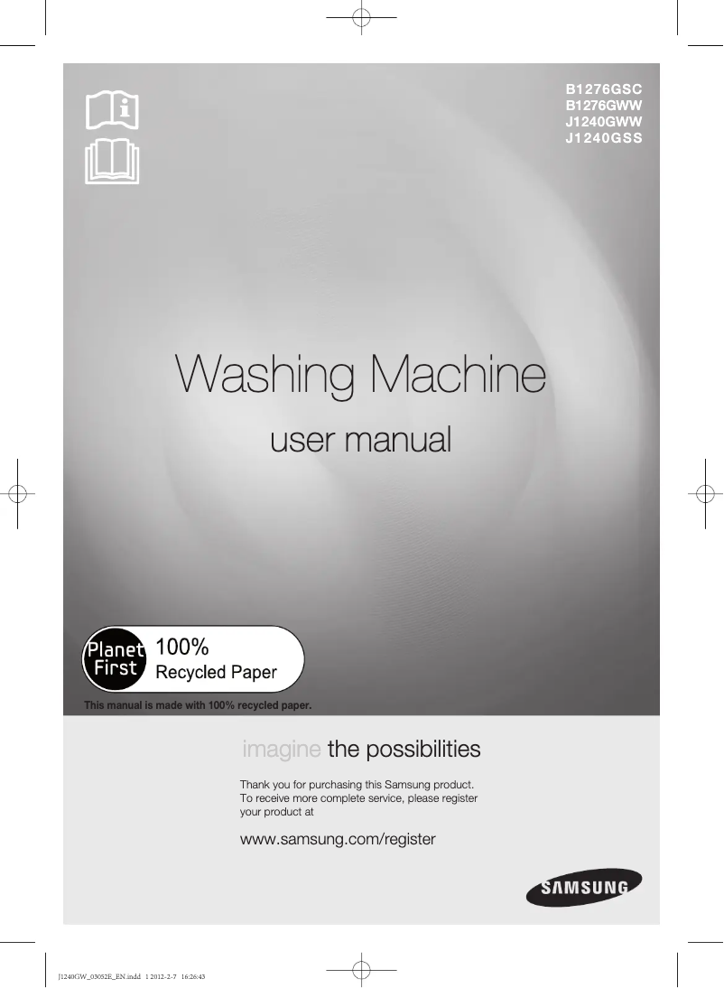 Página 1 del manual Manual de usuario Samsung B1225GSC