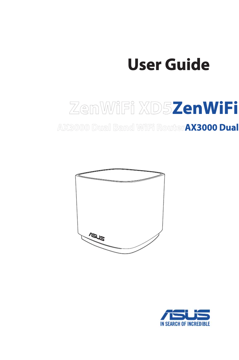 Page 1 de la notice Manuel utilisateur Asus ZenWiFi XD5