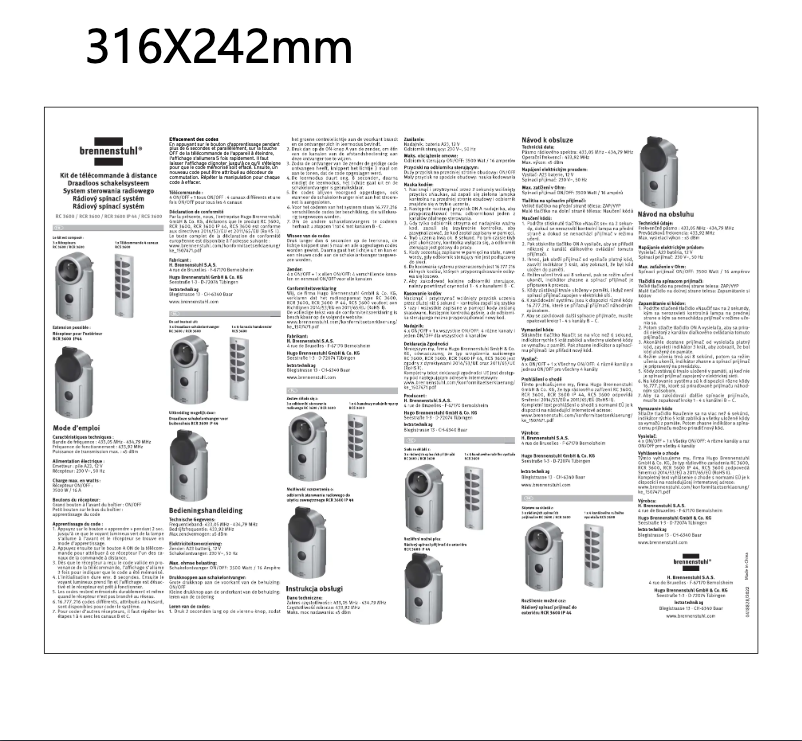 Página 1 del manual Manual de usuario Brennenstuhl RC 3600