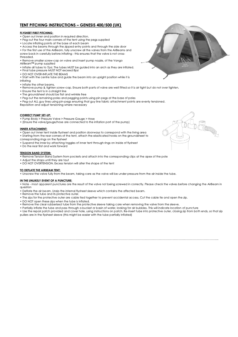 Image de la première page du manuel de l'appareil Genesis 400