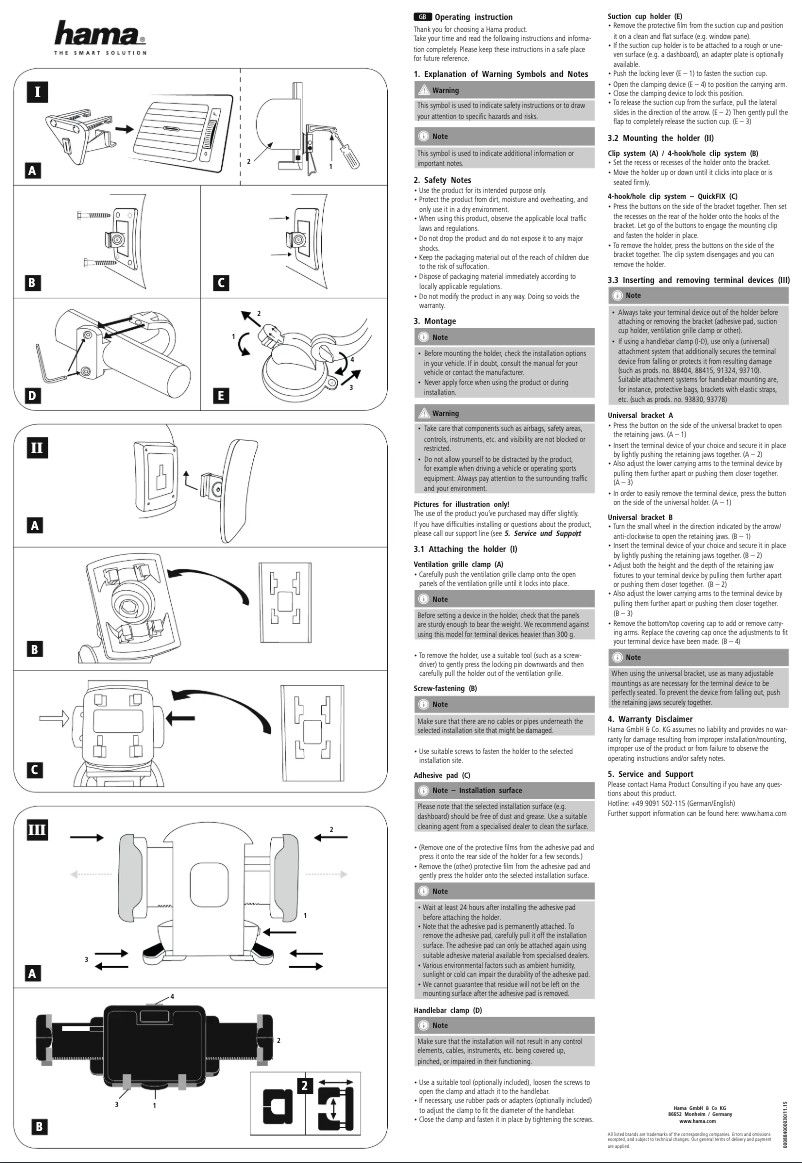 Page n°1 - Manuel utilisateur Hama 00088417