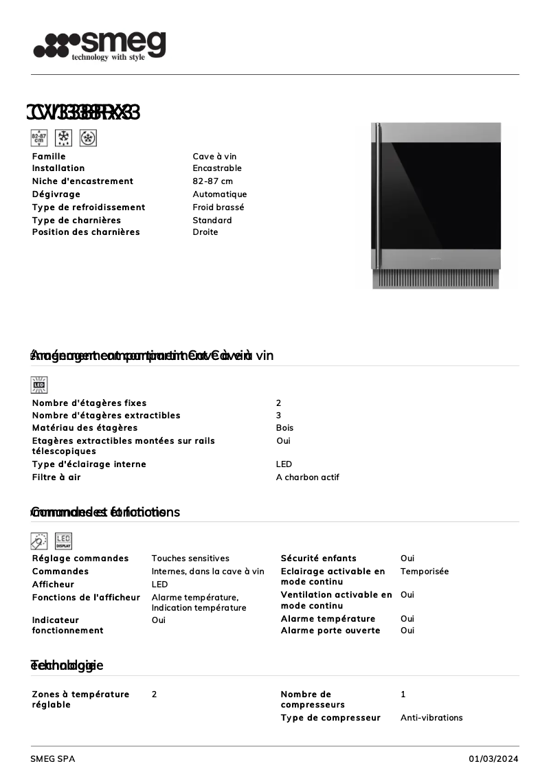 Image de la première page du manuel de l'appareil CVI338RX3