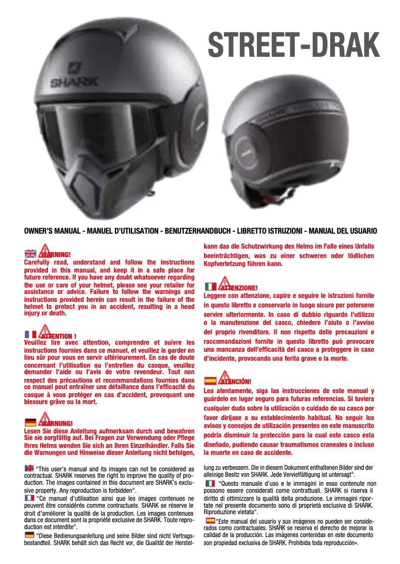 Image de la première page du manuel de l'appareil Street-Drak