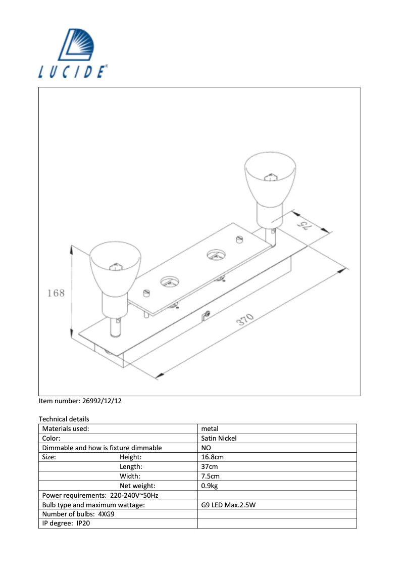 Image de la première page du manuel de l'appareil Kolla LED
