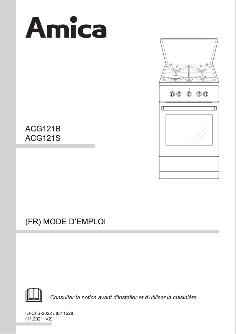 Page n°1 - Manuel utilisateur Amica ACG121B