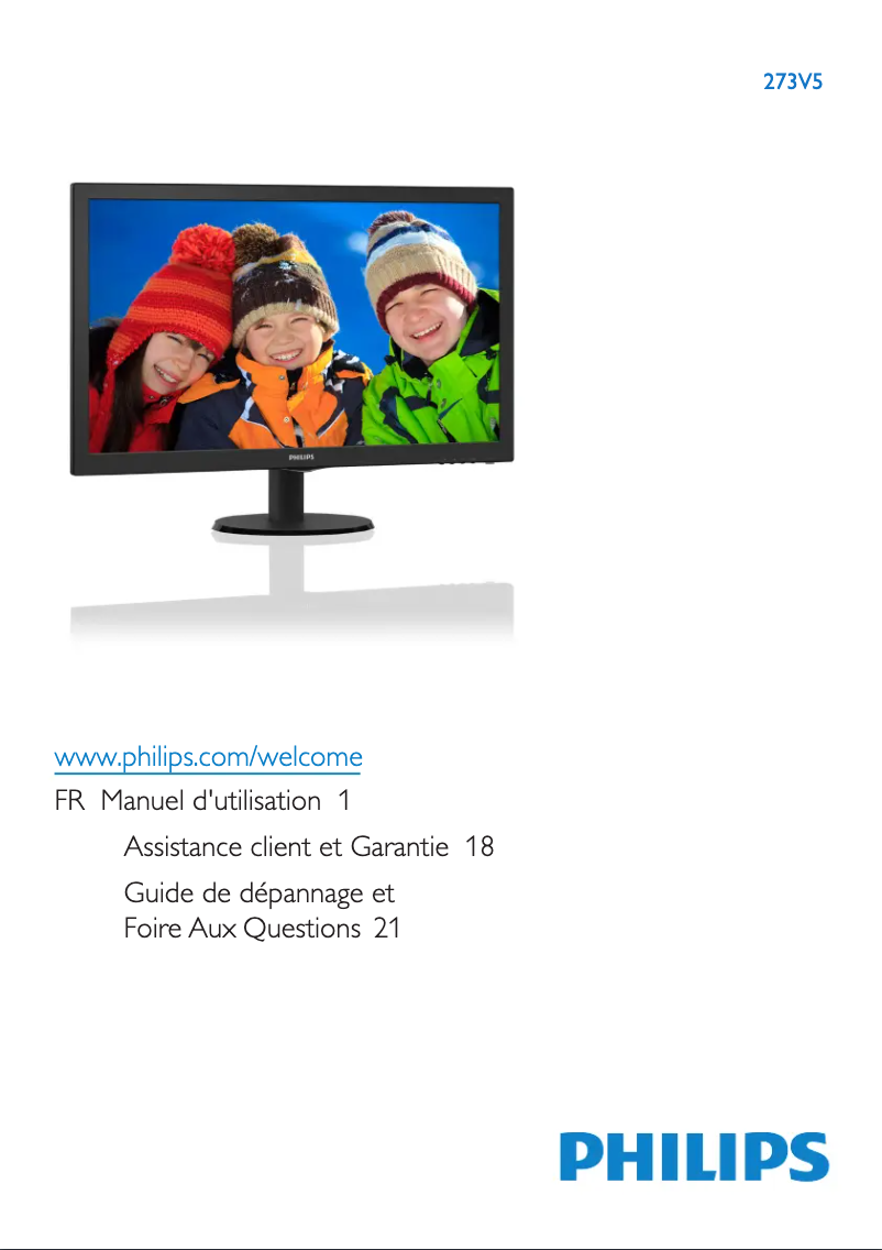 Page n°1 - Manuel utilisateur Philips V Line 273V5LHAB