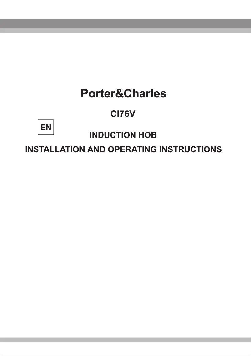 Page 1 de la notice Manuel utilisateur Porter & Charles CI76V