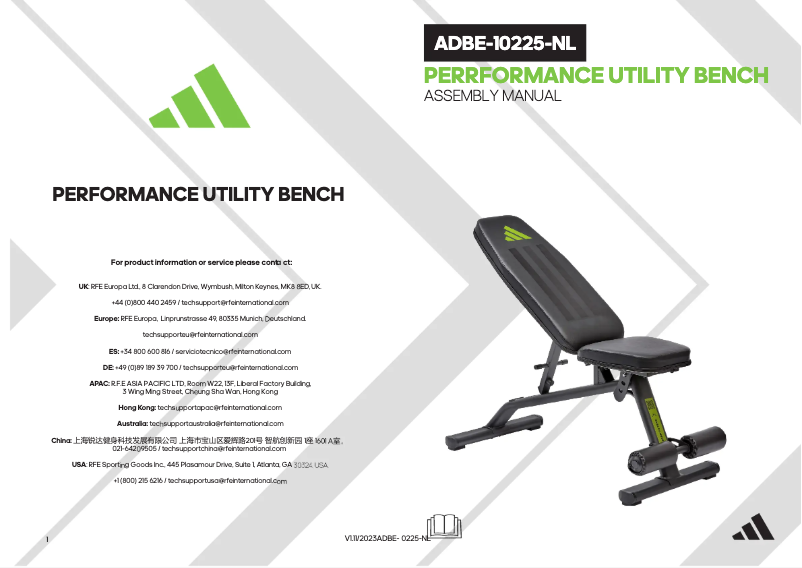 Imagen de la primera página del manual del dispositivo ADBE-10225-NL