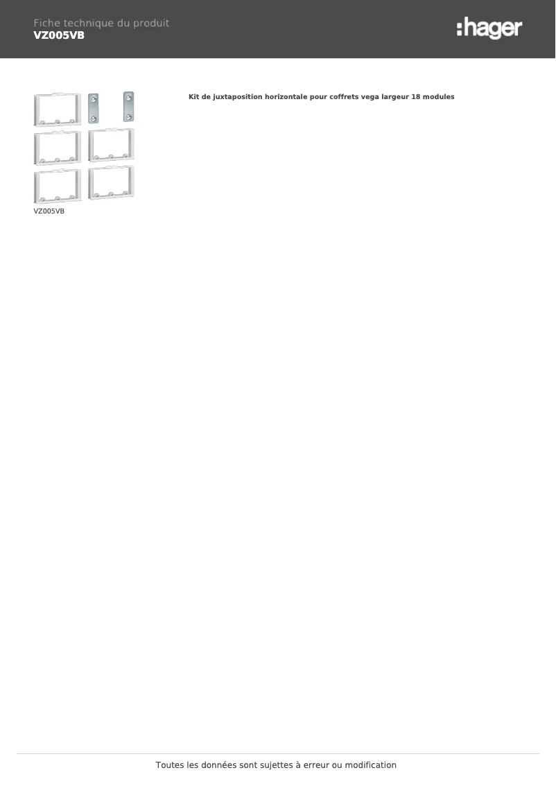 Image de la première page du manuel de l'appareil VZ005VB