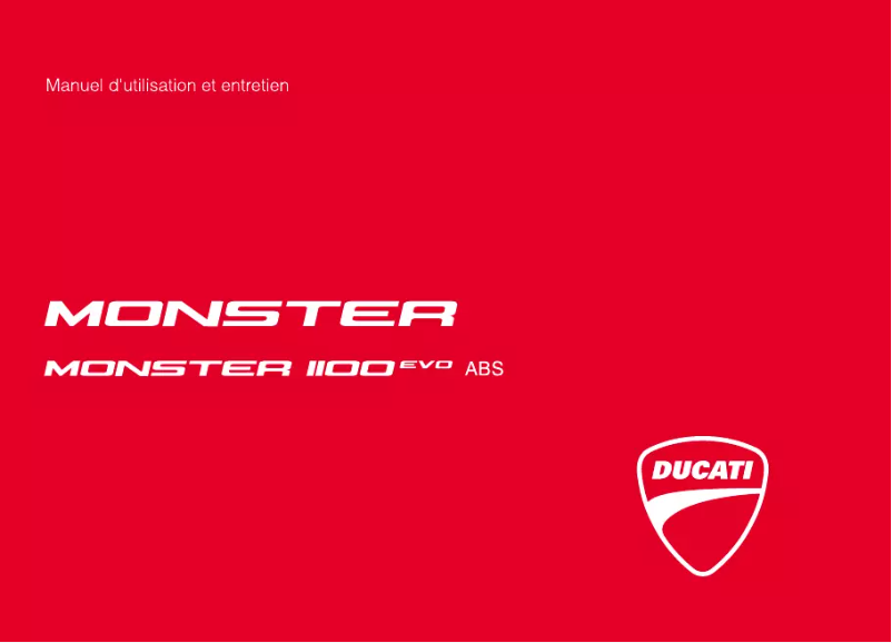 Image de la première page du manuel de l'appareil MONSTER 1100 EVO ABS (2012)