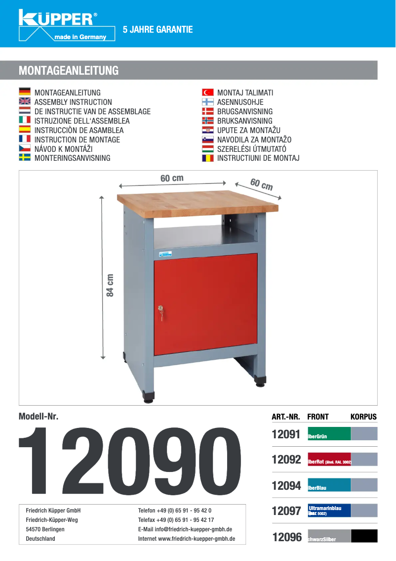 Image de la première page du manuel de l'appareil 12097