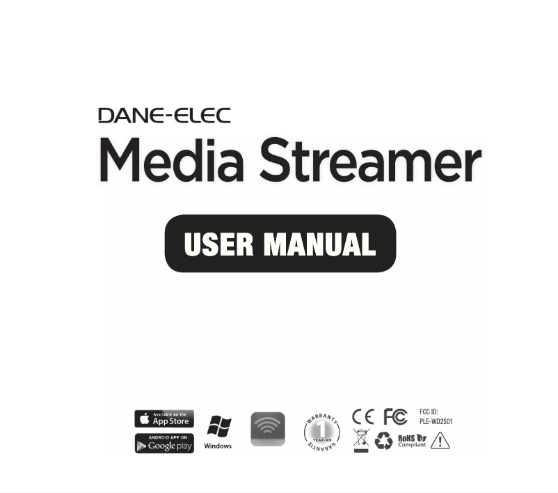 Page n°1 - Manuel utilisateur Dane-Elec MediaStreamer