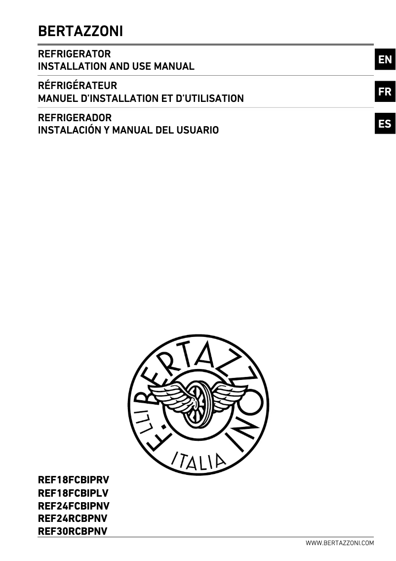 Image de la première page du manuel de l'appareil REF30RCBPNV