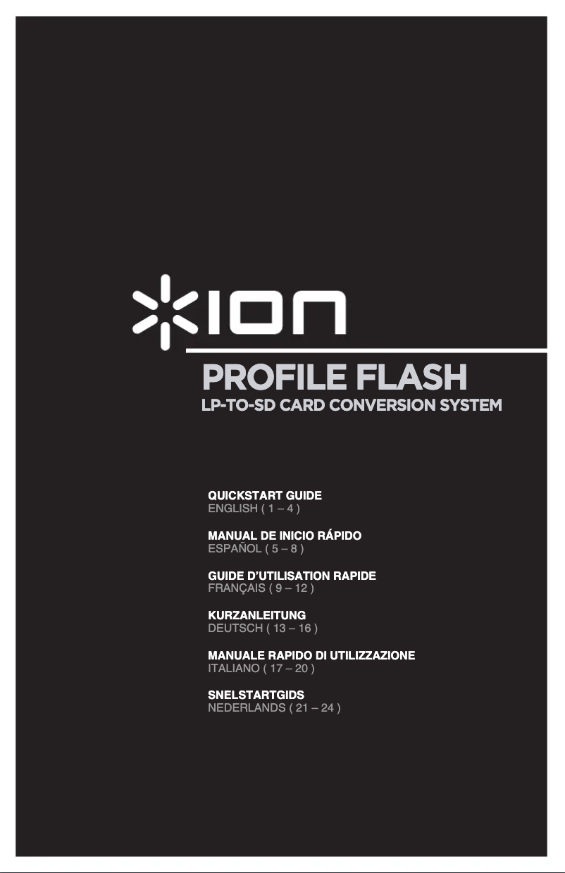 Page 1 de la notice Manuel utilisateur ION Profile Flash