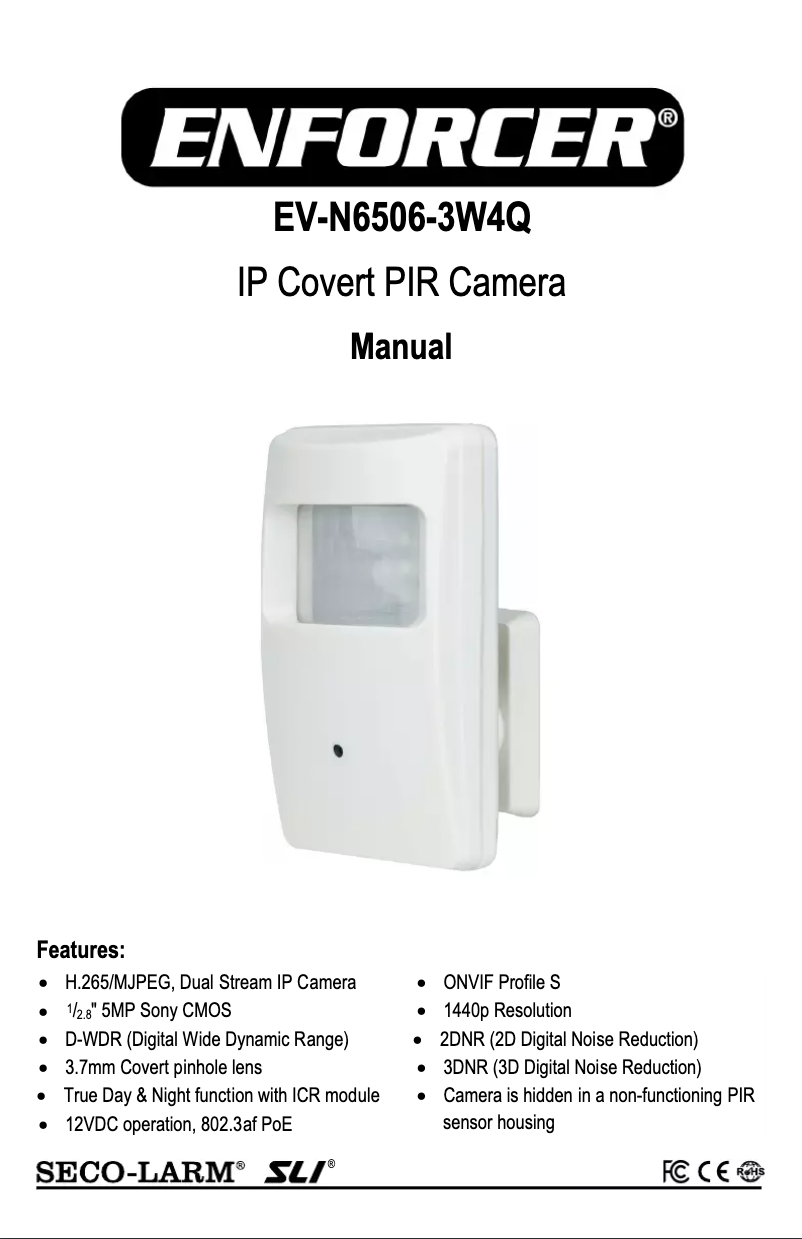 Page n°1 - Manuel utilisateur Enforcer EV-N6506-3W4Q