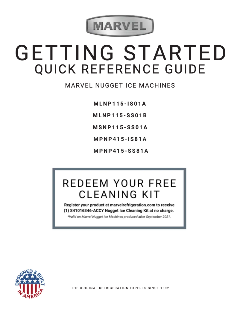 Page 1 de la notice Manuel utilisateur Marvel MLNP115SS01B