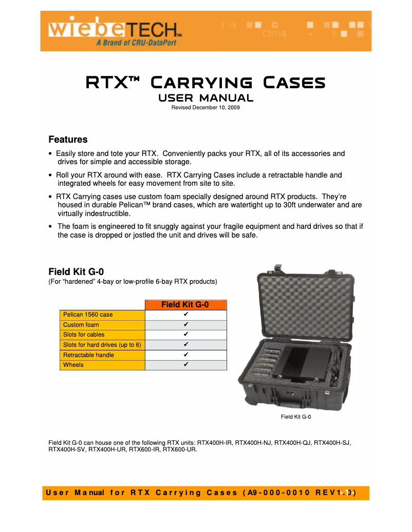 Image de la première page du manuel de l'appareil Forensic Kit F3