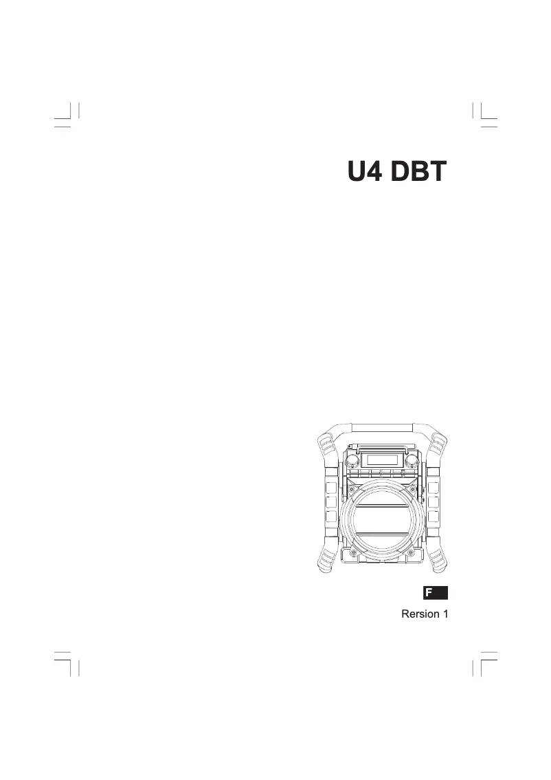 Image de la première page du manuel de l'appareil U4 DBT