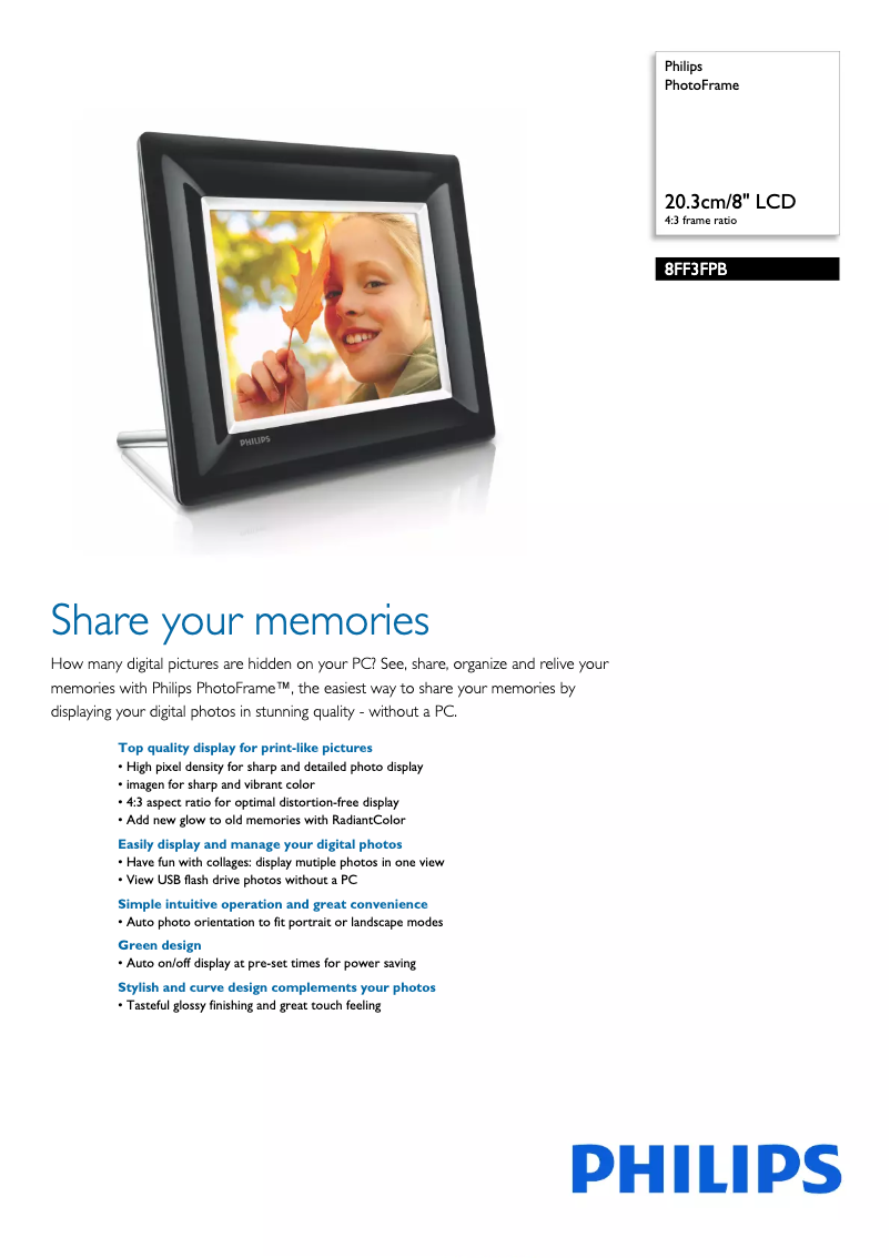 Image de la première page du manuel de l'appareil 8FF3FPB