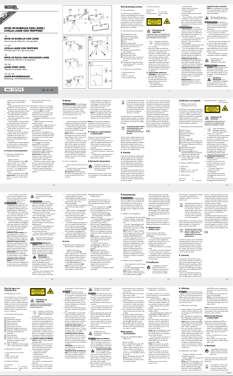 Page n°1 - Manuel utilisateur Powerfix Z32014