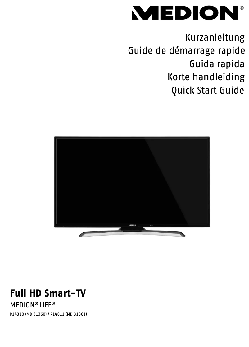 Page 1 de la notice Manuel utilisateur Medion LIFE P14811 (MD 31361)