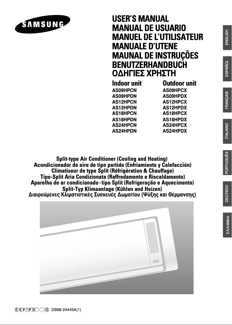 Imagen de la primera página del manual del dispositivo AS09HPCX