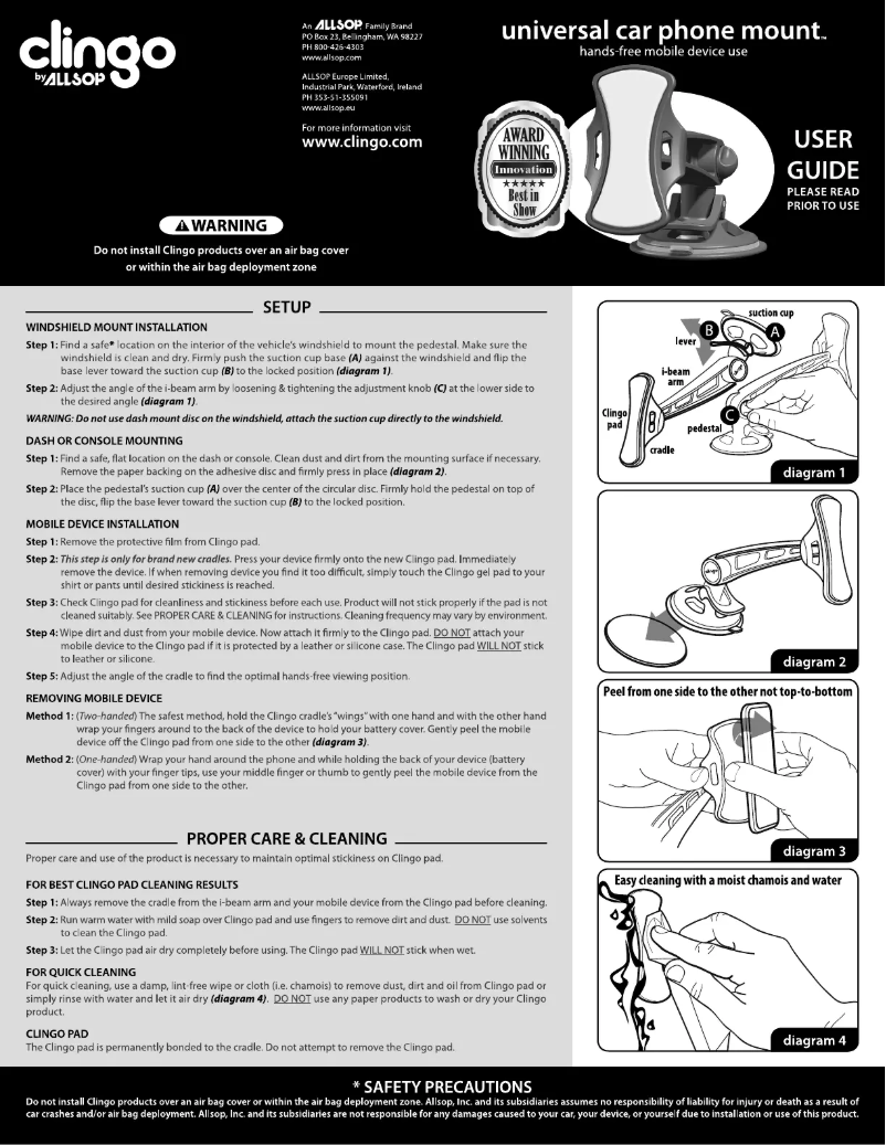 Image de la première page du manuel de l'appareil Universal