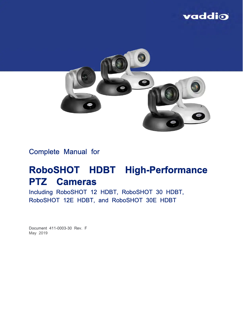 Image de la première page du manuel de l'appareil RoboSHOT 30E HDBT