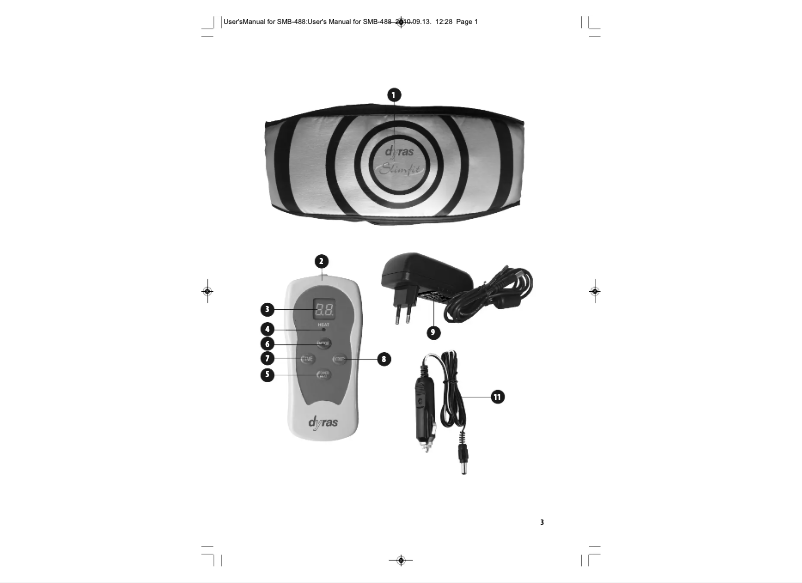 Page 1 de la notice Manuel utilisateur Dyras SMB-488