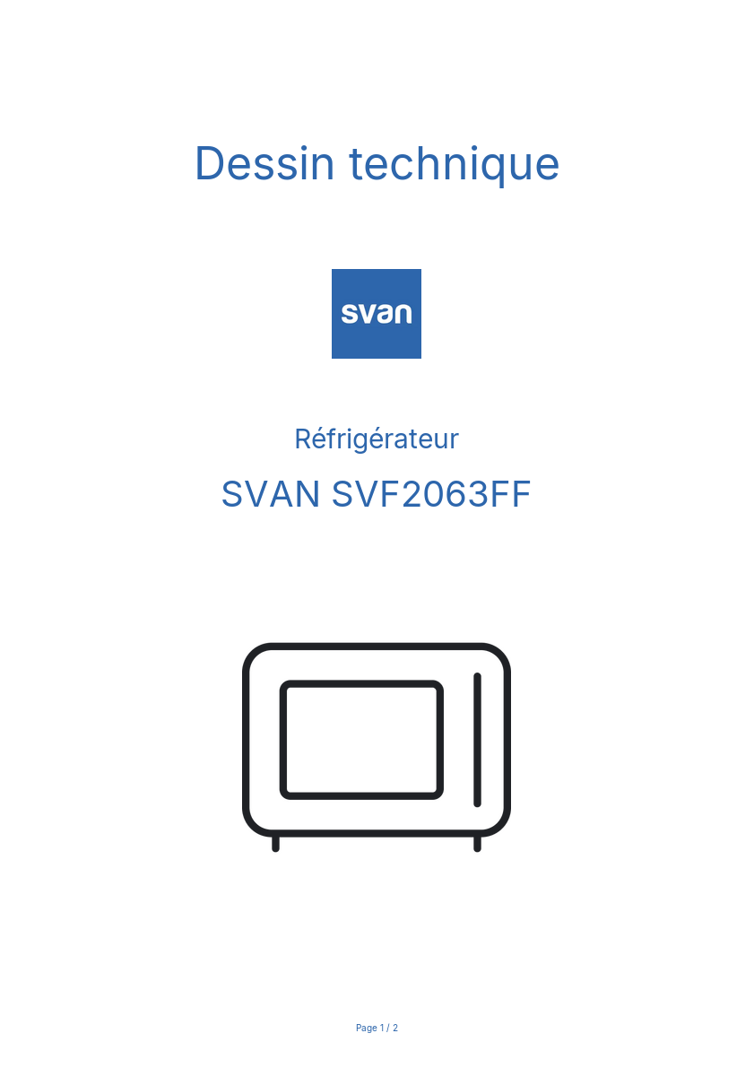 Image de la première page du manuel de l'appareil SVF2063FF