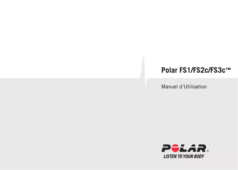 Page 1 de la notice Manuel utilisateur Polar FS1