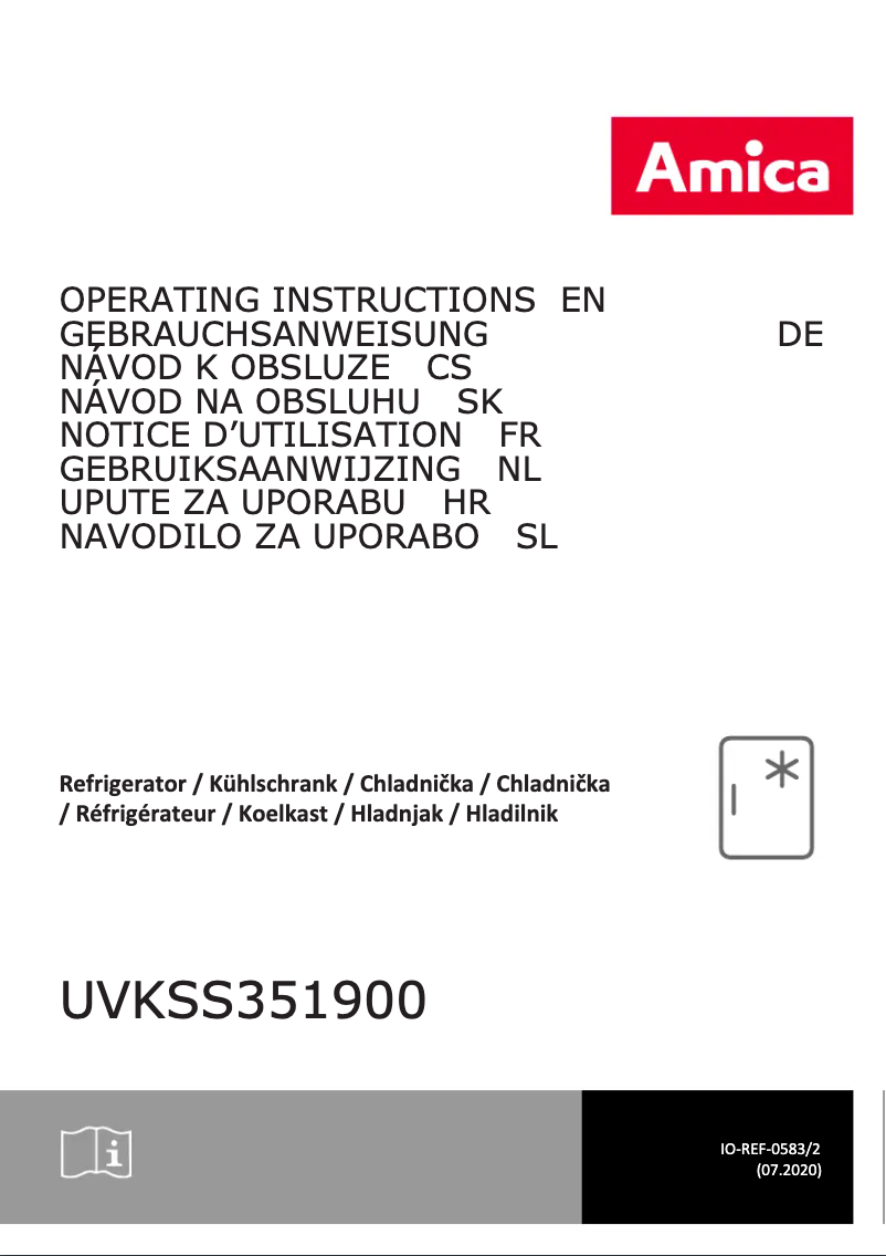 Page 1 de la notice Manuel utilisateur Amica UVKSS 351 900