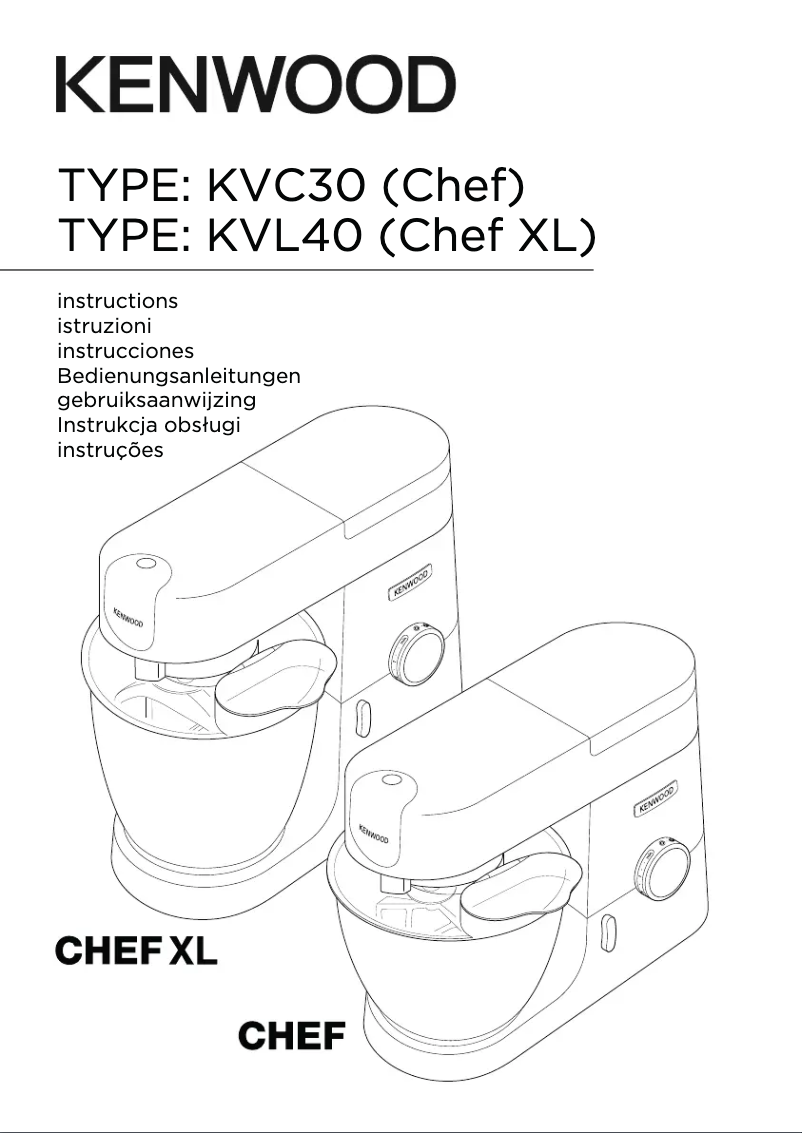 Page 1 de la notice Manuel utilisateur Kenwood Chef XL KVL41