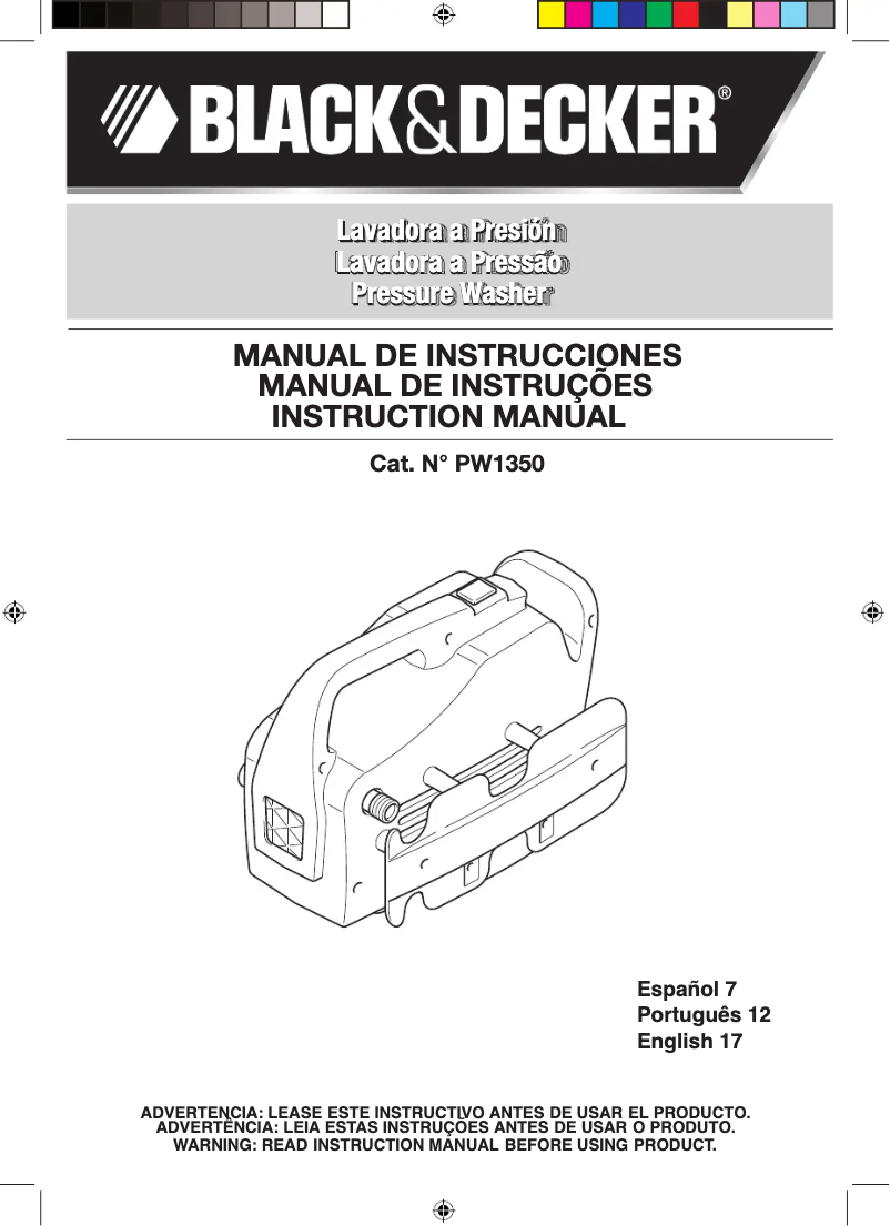 Página 1 del manual Manual de usuario Black & Decker PW1350