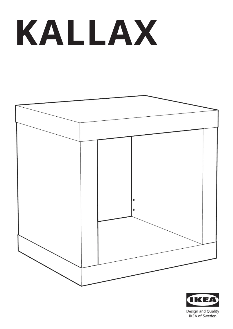 Image de la première page du manuel de l'appareil KALLAX 604.779.33