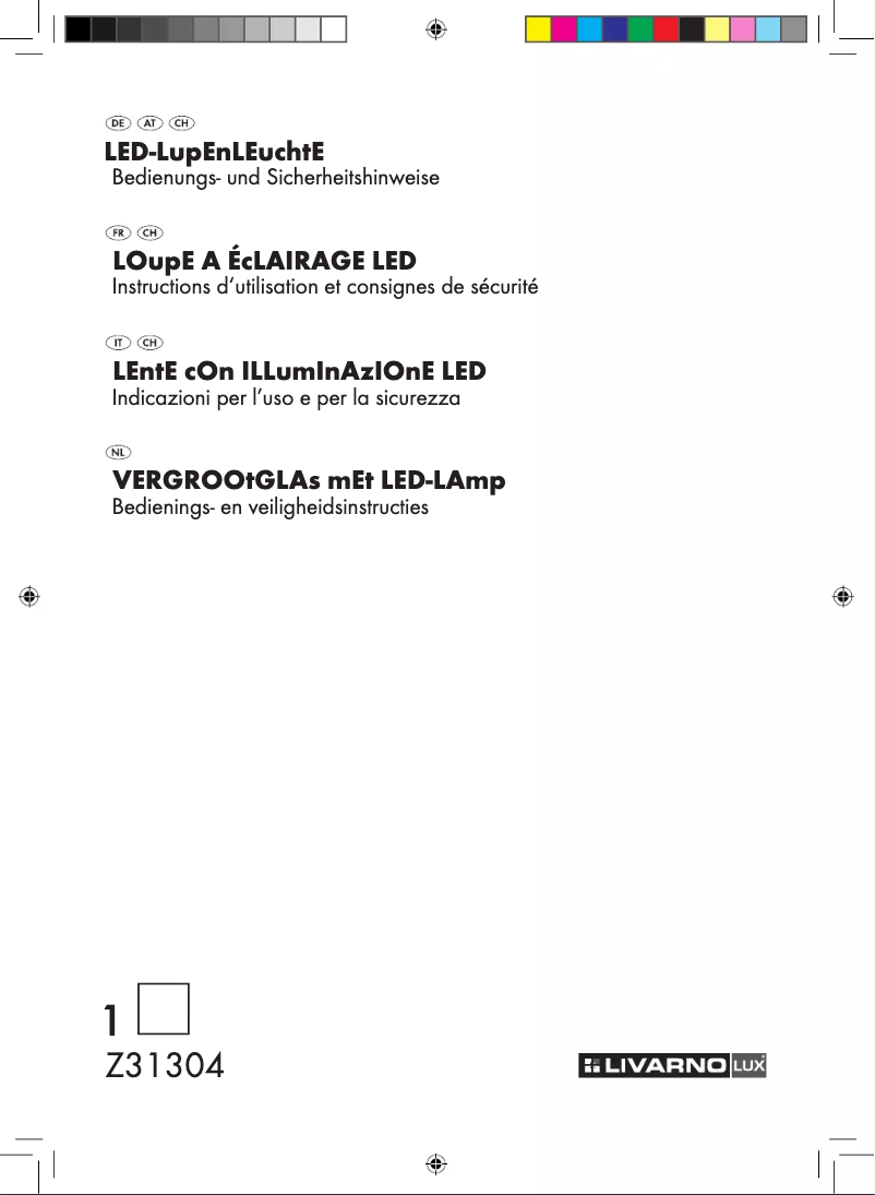 Page 1 de la notice Manuel utilisateur Livarno Lux IAN 77273