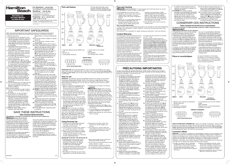 Image de la première page du manuel de l'appareil 58185