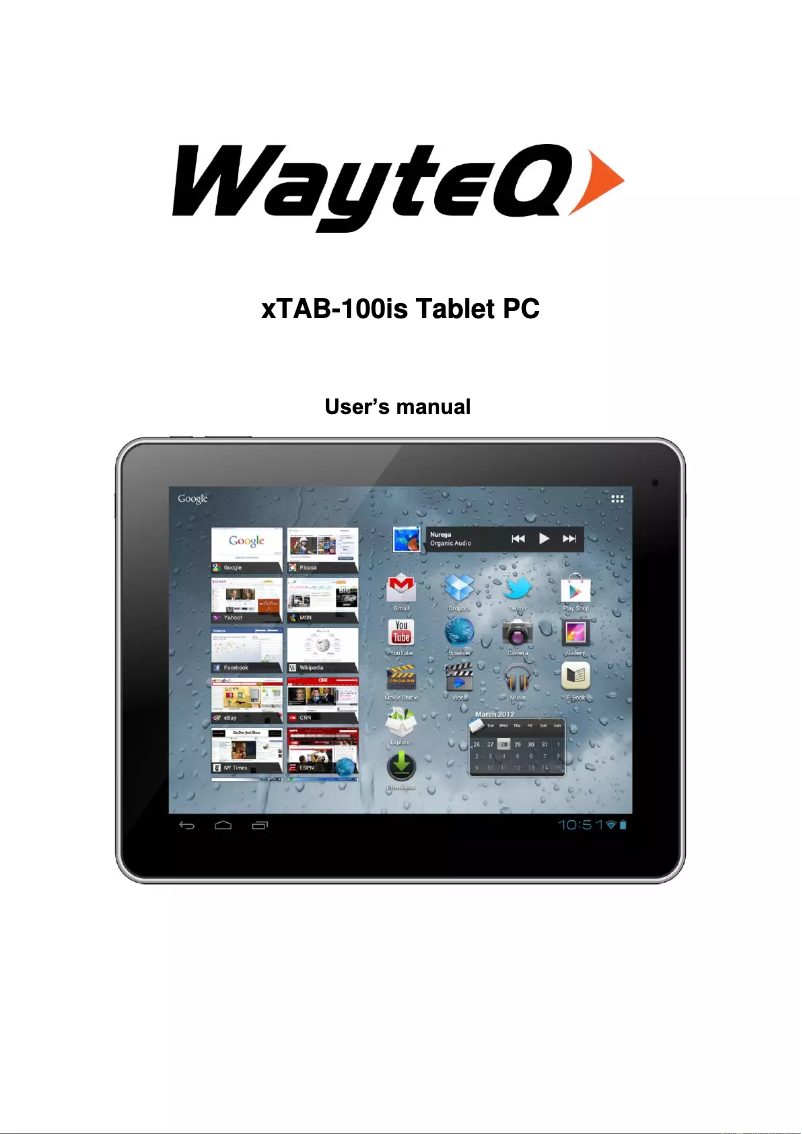 Page n°1 - Manuel utilisateur WayteQ XTab 100 IS