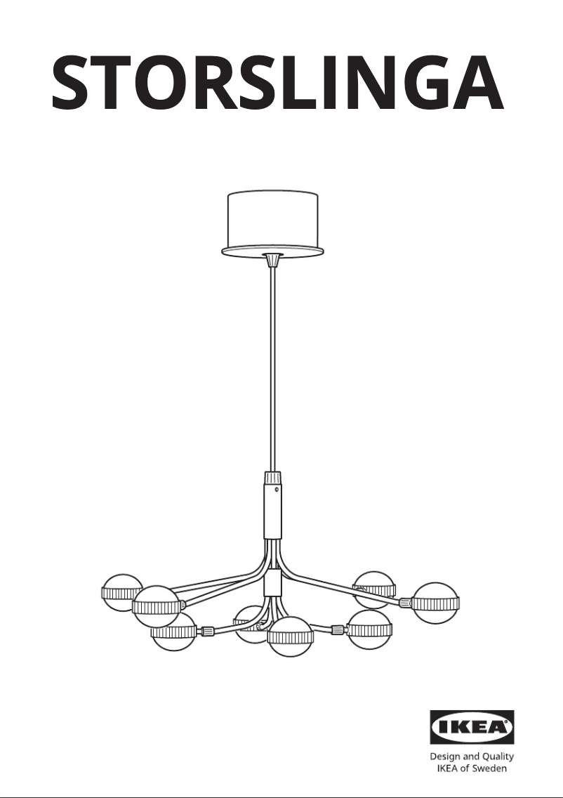 Page 1 de la notice Manuel utilisateur Ikea STORSLINGA 605.200.93