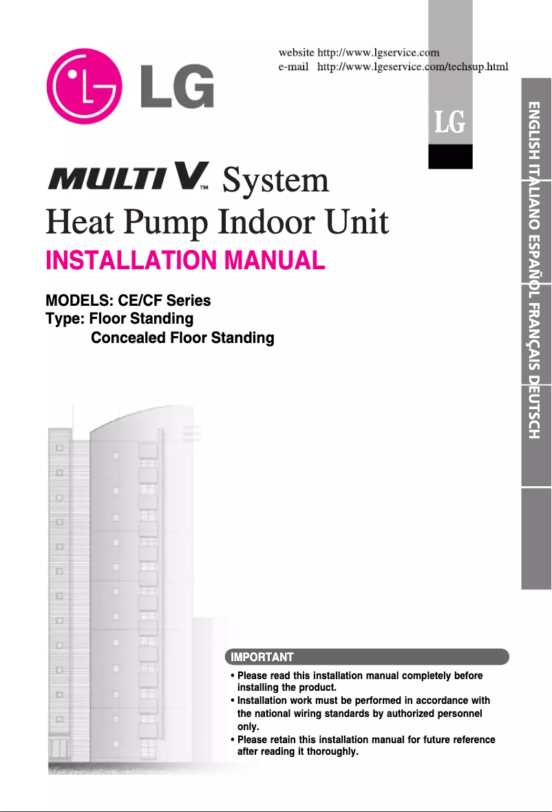 Image de la première page du manuel de l'appareil ARNU18GCFA1