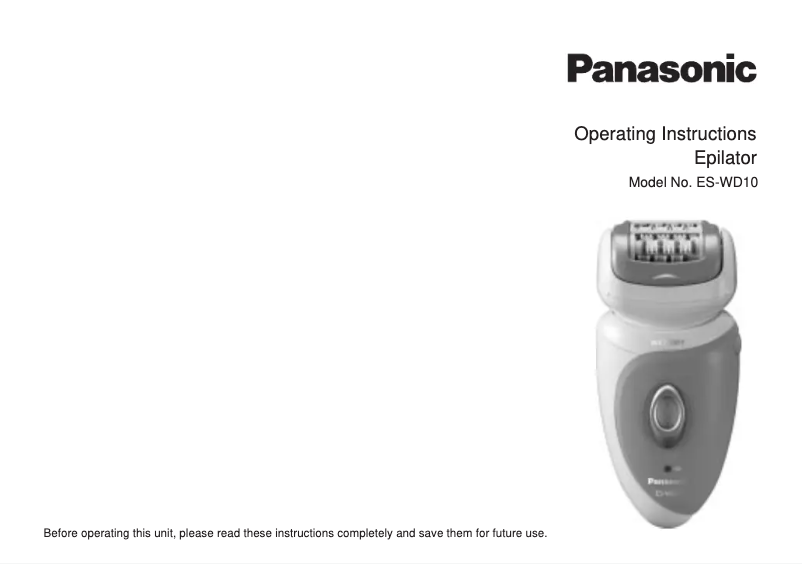 Imagen de la primera página del manual del dispositivo ES-WD10