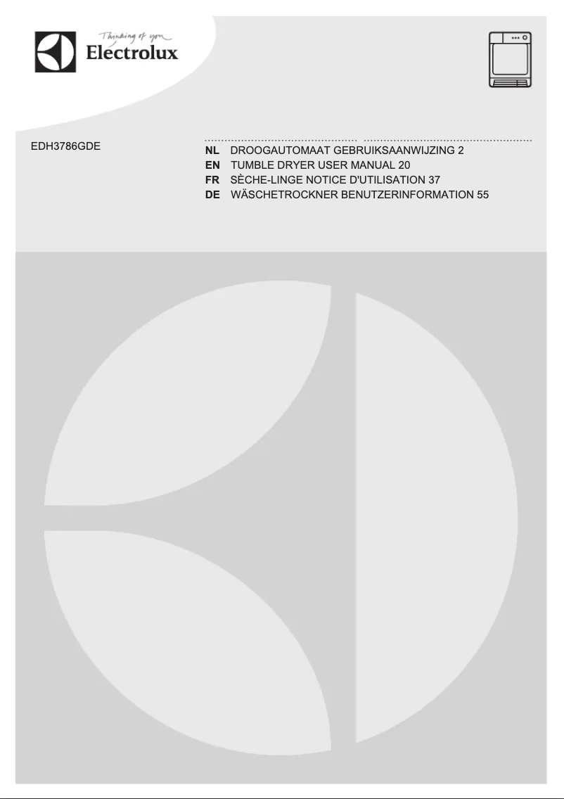 Image de la première page du manuel de l'appareil EDH3786GDE